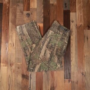 Wolf Mountain Trebark Camo Cargo Hunting Pants Mens 34x32 Vintage Tree Bark Leaf
